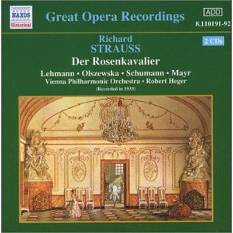 Albergoni, Angelo / Blech, Leo / Claire, Marion / Ferraris, Ines Maria / Gurlitt, Manfred / Heger, Robert / Kemp, Barbara / Kipnis, Alexander / Lehmann, Lotte / Lert, Richard / Mayr, Richard / Olszewska, Maria / Orthmann, Erich / Reinhardt, Delia / Ruzicz